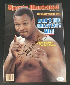 Larry Holmes Signed Sports Illustrated 7/1/85 No Label Boxing Autograph JSA - Picture 1 of 4