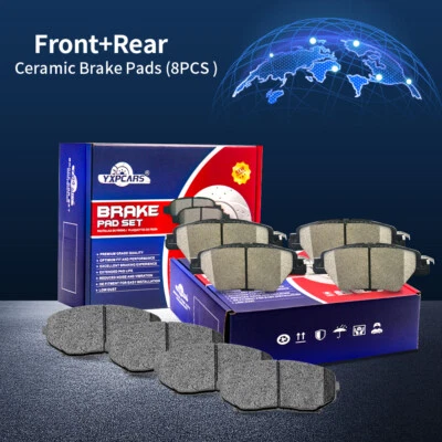 Front Rear Ceramic Brake Pads For Mazda CX-9 2016 2017 2018 2019 2020 2021 2022 - Image 1 of 4
