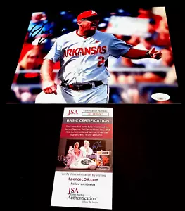 DAVE VAN HORN Arkansas Razorbacks Baseball SIGNIERTES 8x10 Foto JSA COA - Bild 1 von 1