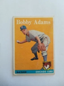 Tarjeta de béisbol Topps 1958 de Bobby Adams #99 Chicago Cubs - Imagen 1 de 2