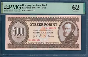 Hungary 5000 Forint / Prefix K, 1995, P 177d, PMG 62 UNC - Picture 1 of 2