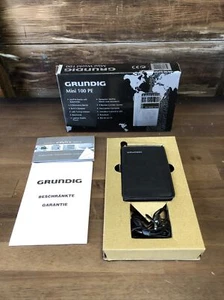 Grundig Mini 100 PE Shortwave AM/FM Stereo Earphones 6 SW Bands Leather Pouch - Picture 1 of 6