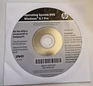 DVD HP Compaq Windows 8.1 Pro 64 bits - Photo 1/1