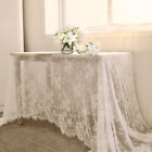 150cm*300cm White Lace Tablecloth Fabric Rectangle Dinning Table Cover Large