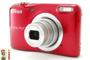 《Near MINT》 Nikon COOLPIX A10 Red 16MP Compact Digital Camera 5x Zoom From JAPAN - Picture 1 of 9