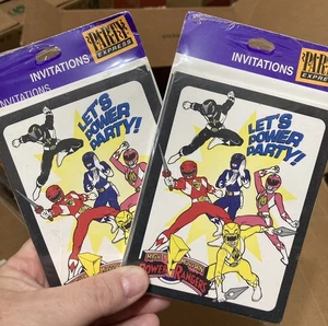 16 Vintage Mighty Morphin Power Rangers Birthday Party Invitations 2 (8) Packs - Picture 1 of 3
