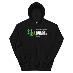 "It Will Always Be Great Woods To Me" Large Logo in White, Unisex Hoodie - Picture 1 of 13