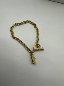 "Pulsera vintage BGE BRADFORD GOLD EXCHANGE pulsera con dije boca de incendios 8,5""" - Imagen 1 de 4