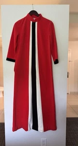 De colección JC Penney Años 60 Ropa de Salón Abrigo Largo Bata Vestido Mumu Retro Dacron Terciopelo - Imagen 1 de 8