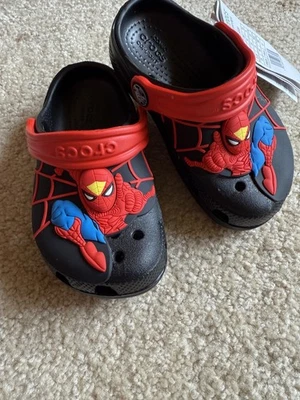 Zapatillas de playa Spiderman zapatos de cocodrilo para niños y niñas Foto 1 de 4