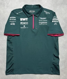Aston Martin Cognizant F1 Racing Team 2023 Mens Green Polo Shirt Size L - Picture 1 of 17