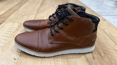 Botas Bull Boxer Marrón Adyn Cuero Cremallera Lateral Hechas a Mano Para Hombre EE. UU. 11 Foto 1 de 4