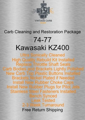 Kawasaki KZ400 Carb Rebuild And Restoration Service - Image 1 of 4