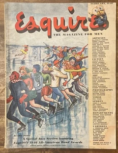 Esquire Magazine - February 1946 - Complete w/Varga Foldout - Picture 1 of 13