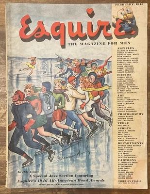 Esquire Magazine - February 1946 - Complete w/Varga Foldout - Image 1 of 4