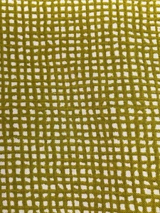 1 Yard Greenish / Gold  “ Block Party “ 44” Wide 100% Cotton - Picture 1 of 1