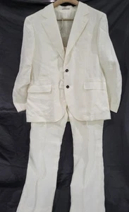 Brunello Cucinelli Leinenanzug weiß/elfenbein Herren Größe (Italien 58 US 48) neu mit Etikett $ 3995 - Bild 1 von 24