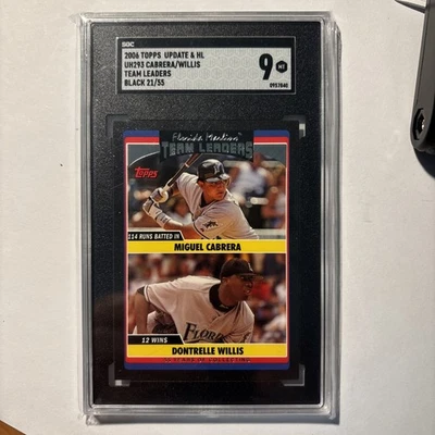 MIguel Cabrera/Willis Florida Marlins 2006 Topps 更新黑色 #UH293 21 /55 — 第 1/2 张图片