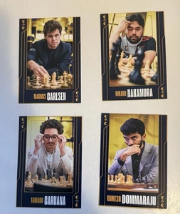 MAGNUS CARLSEN + 3 2025 CLUTCH CHESS CARD SET OF 4 LTD EDITION OF 40 MADE ROOKIE - Bild 1 von 7