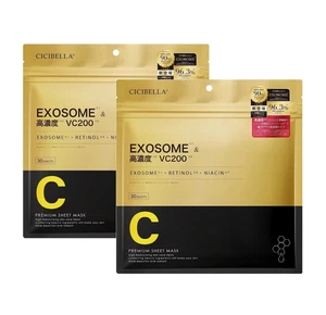 CICIBELLA EXOSOME High Concentrat VC200 Face Mask 30 sheet x 2 pack From Japan - Picture 1 of 5