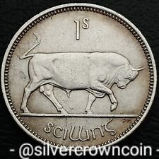 Ireland Eire 1 Shilling 1955. KM#14a. One Dollar coin. Harp. Bull. Animals.