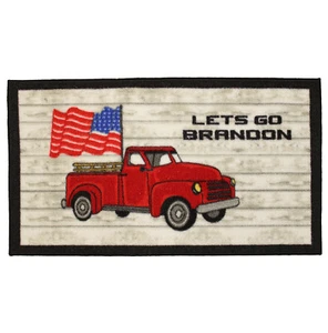 Kitchen Rug Floor Mat Carpet Decor Let's Go Brandon American Flag Fun Print - Picture 1 of 7
