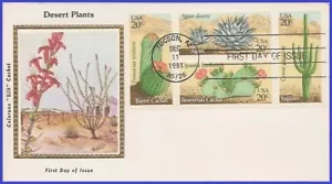 Plantas del desierto EE. UU. #1942-45 U/A SEDA COLORADO FDC BL4 - Imagen 1 de 1