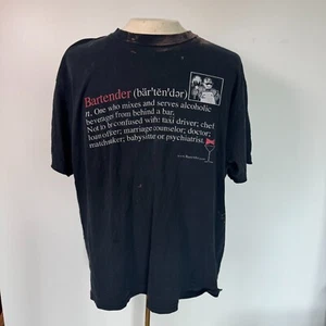 Camiseta De Colección Para Hombres XL Bartender Bar Alcohol Cerveza Humor Divertido Texto Camiseta Descolorida - Imagen 1 de 6