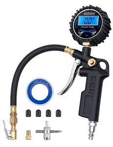Digital Tire Pressure Gauge with Inflator 250 PSI Air Chuck & Compressor Acce... - Picture 1 of 8