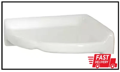 Белое керамическое настенное крепление угловая полка для душа плитка мыло шампунь глазурованная глянцевая НОВАЯ - Изображение 1 из 3