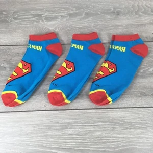 Official DC Comics Trainers Socks Junior 3 Pack Kids UK 1-6 EU 32-39 S133-5 - Picture 1 of 1