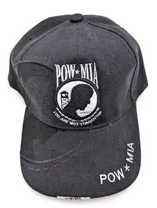 Cappello berretto golf POW MIA You Are Not Forgotten nero schiena regolabile ricamato - Foto 1 di 9