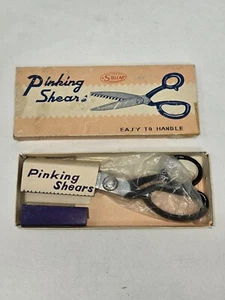 VINTAGE STELLAR PINKING SHEARS SCISSORS SEWING SIZE 7" JAPAN W/BOX - Picture 1 of 5