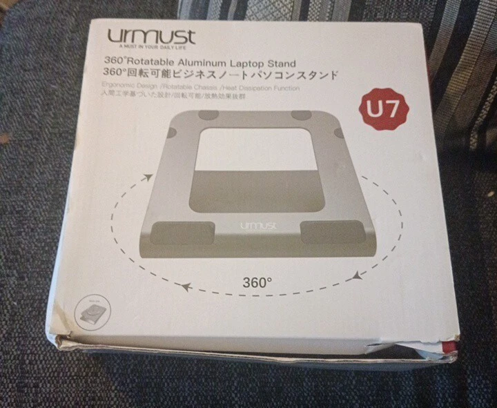 360 Metal laptop Stand Desktop Computer Home Working WFH Relax New - Image 1 of 1