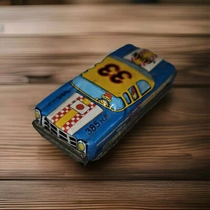 Vtg Tin Litho Race Car #33 USA 385 HP, Made In Japan(?) 3.5" Long FREE SHIPPING  - Picture 1 of 8