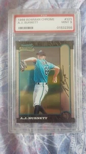 1999 Bowman Chrome A.J. Burnett Mint 9 - Picture 1 of 2