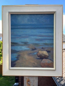 Albert Johannsen 1890-1975 " Watt " Ölgemälde Nordsee Wattenmeer Marine Maritim - Bild 1 von 14