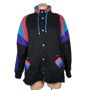 80s VINTAGE CURRENT SCENE REVERSIBLE JACKET COAT RETRO 90s Fresh Prince 90s L/XL - Picture 1 of 11