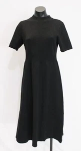 Kuose Women's Soft Short Sleeve Mock Neck Shirt Dress WR4 Black Medium NWT - Picture 1 of 5
