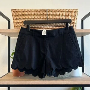 Neu mit Etikett J. Crew Leinen Baumwolle Marine Rüschensaum Short mit Taschen, 4 - Bild 1 von 6
