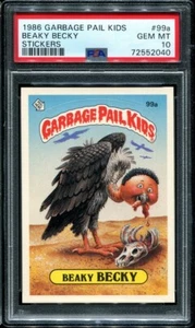 PSA 10 GEMA COMO NUEVO 1986 CUBO DE BASURA NIÑOS GPK OS3 BEAKY BECKY #99a 52040 SD262 - Imagen 1 de 1