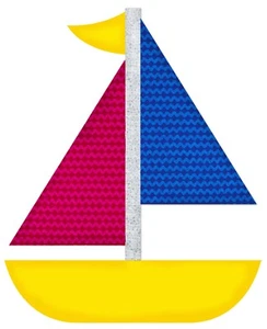 Sizzix Bigz Sailboat #3 die #662533 Retail $19.99 by Jorli Perine, Cuts fabric! - Picture 1 of 3