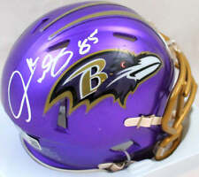 Derrick Mason Autographed Ravens Flash Speed Mini Helmet-Beckett W Hologram *Whi