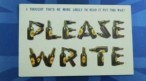Vintage Bamforth Comic Postcard 1920's Bass Pale Ale Beer Bottles PLEASE WRITE - Picture 1 of 2