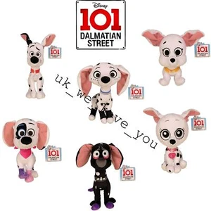 DISNEY 101 DALMATIAN STREET DOG 10" SOFT PLUSH STUFFED TOY DOLLY DYLAN DANTE