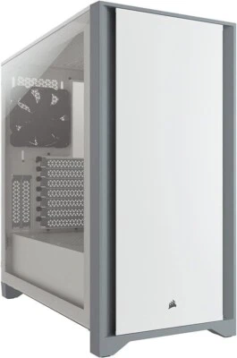 Corsair 4000D White Mid-Tower ATX Case, Tempered Glass, 2x 120mm Fans Included - Image 1 of 4