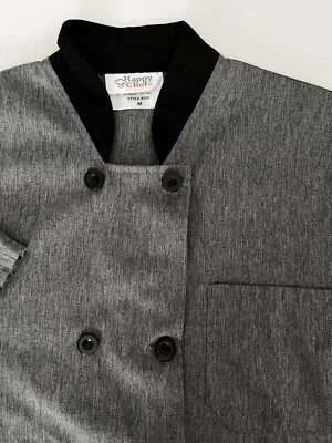 Happy Chef Short Sleeve Cook Shirt Gray Grey M - Image 1 of 4