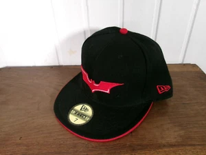 Casquette  New Era 59 Fifty BATMAN noir brodé rouge 7  55,8 cm - Picture 1 of 3