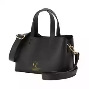 Peanuts Snoopy Shoulder Tote 2WAY Bag Black Faux Leather Japan limited New - Picture 1 of 5