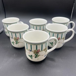 Casual Images by LENOX Summer Terrace COFFEE MUGS Set Of 6 EUC - Picture 1 of 10